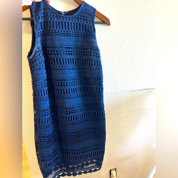 Aqua | Dresses | Aqua Blue Crochet Mini Dress Size S | Poshmark